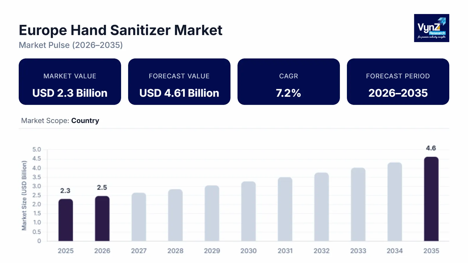 Europe Hand Sanitizer Market Size
